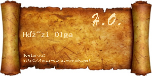 Házi Olga névjegykártya
