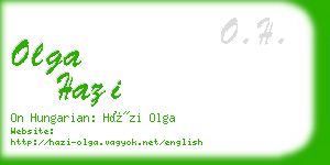 olga hazi business card